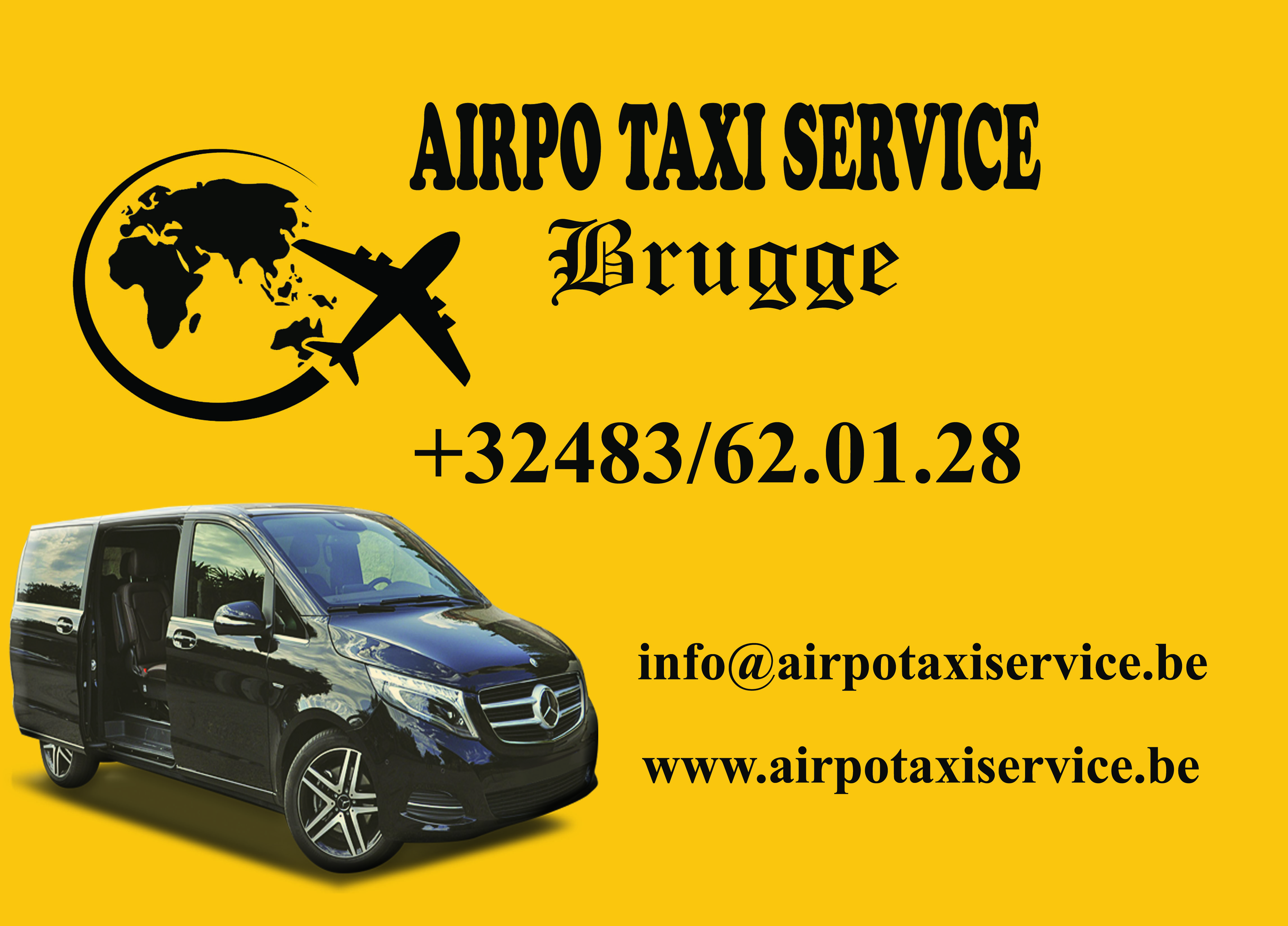 taxibedrijven met luchthavenvervoer Jabbeke Airpo Taxi service