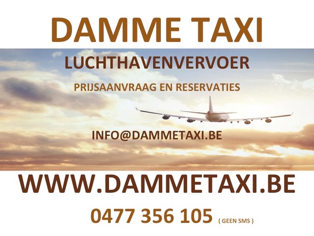 taxibedrijven met luchthavenvervoer Sijsele | Damme Taxi