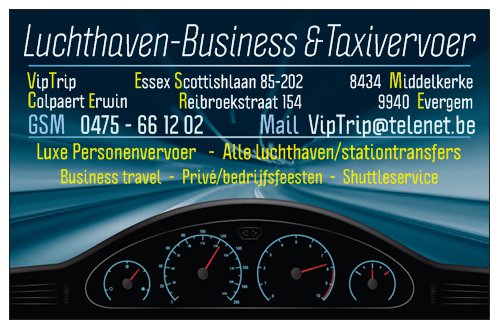 taxibedrijven met luchthavenvervoer Oostende VipTrip personenvervoer